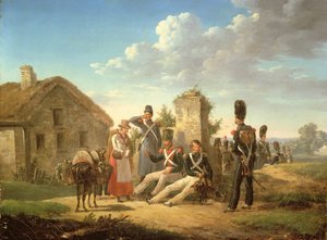 Paisaje con soldados